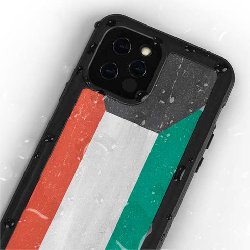 Kuwait Flag Distressed iPhone 12 Pro Waterproof Case